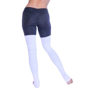 Mia Brazilia CharcoalWhite Thigh-High Legging Sz S